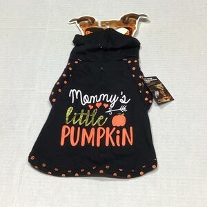 Black Halloween Dog Hoodie mommy’s little pumpkin size small